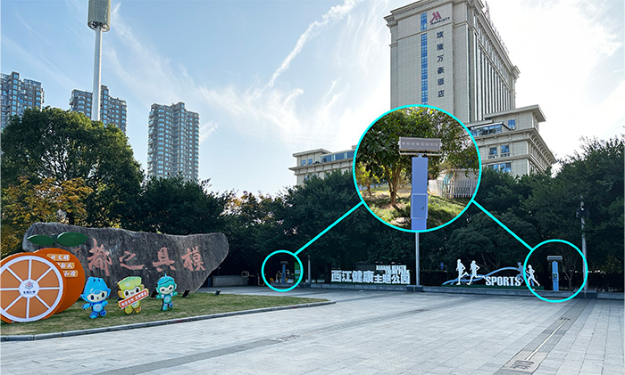 浙江黃巖西江公園應(yīng)用廣場(chǎng)舞定向音響